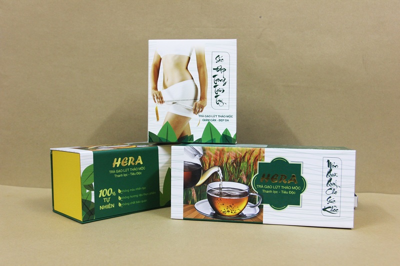 In hộp thực phẩm chức năng trà gạo lứt Hera