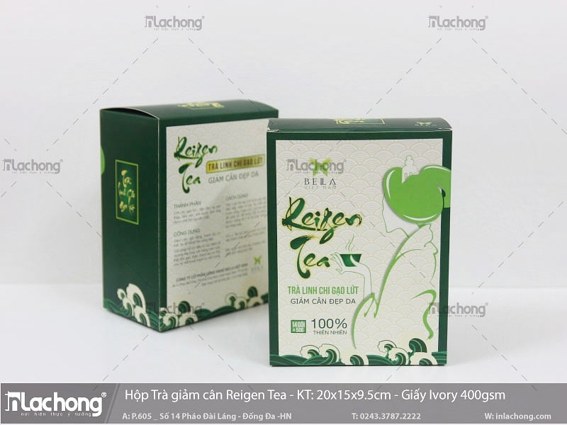 Vỏ hộp trà gạo lứt giảm cân Reigen Tea