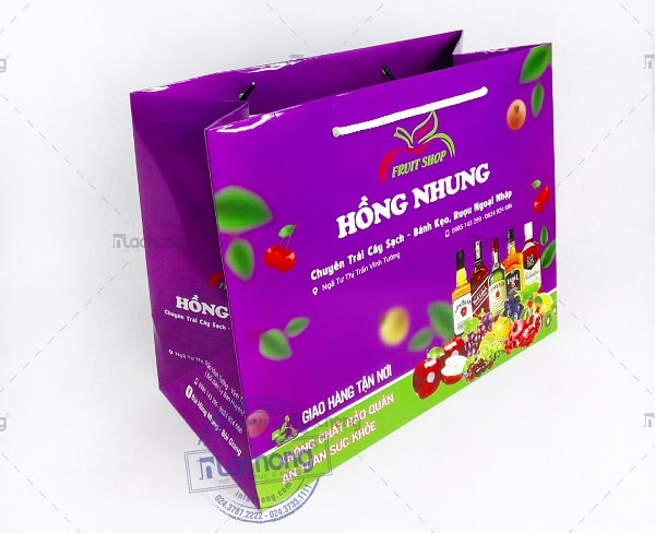Mẫu in túi giấy đựng trái cây nhập khẩu Hồng Nhung
