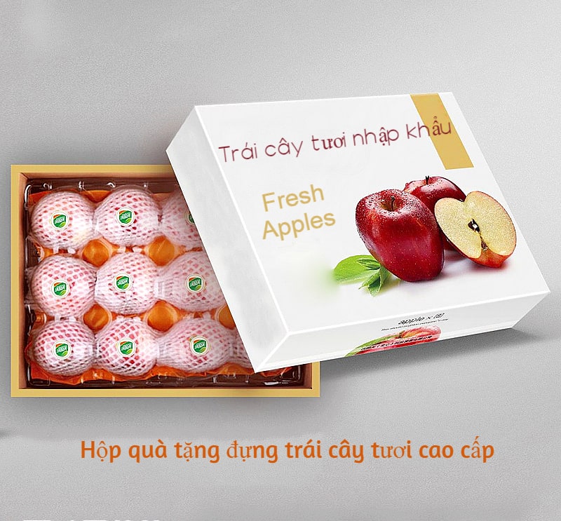 Hộp giấy đựng trái cây làm quà tặng cao cấp - Món quà chất lượng cho sức khỏe