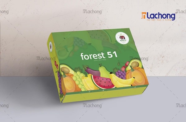 Thiết kế hộp giấy đựng trái cây phản ánh đúng đặc trưng của sản phẩm nên rất dễ nhận diện